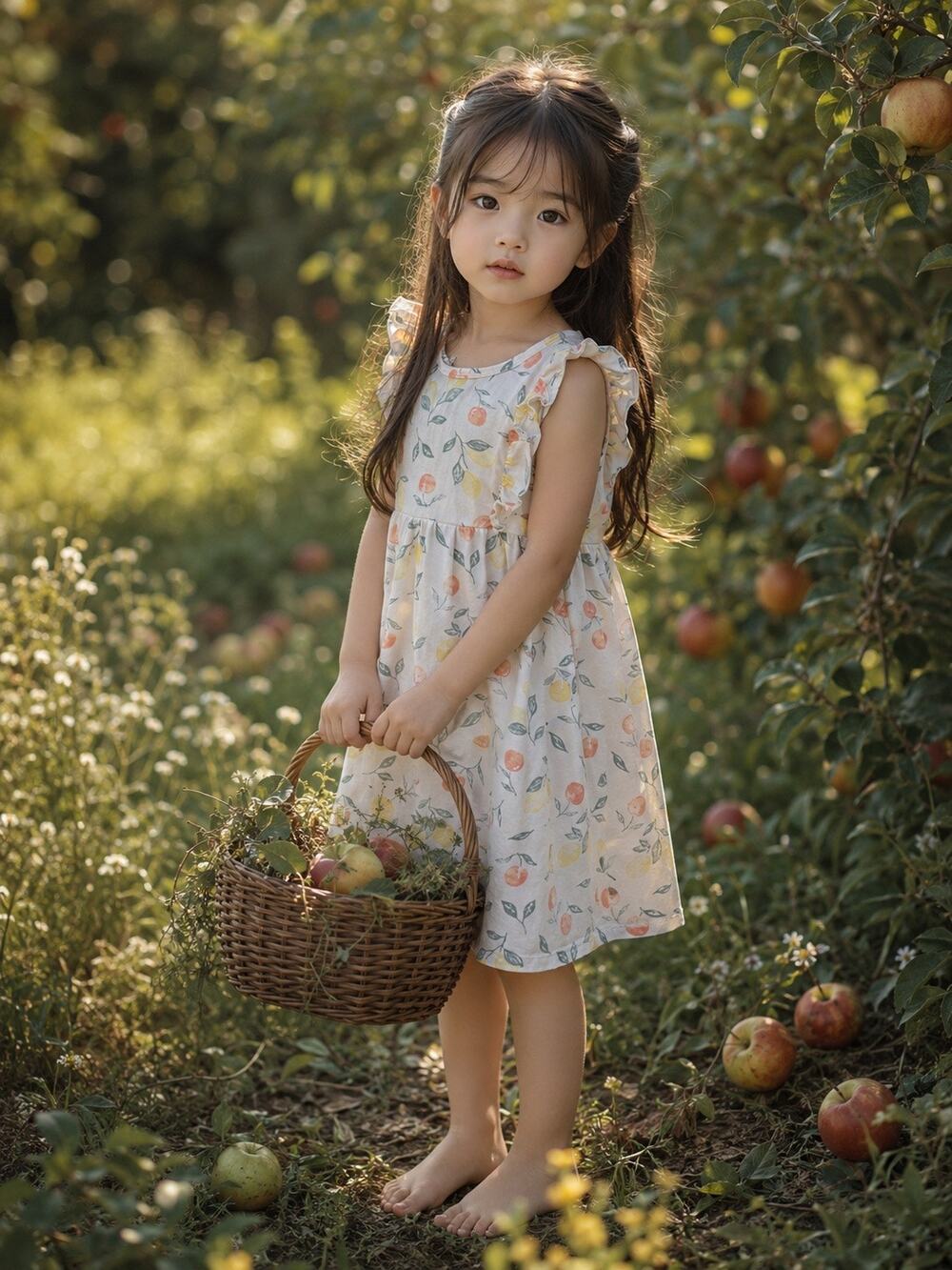 New Darling Fruit Print Fluttery Flowy Dress 4T